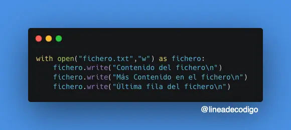 Crear un fichero en Python