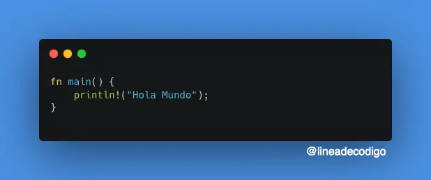 Hola mundo en Rust